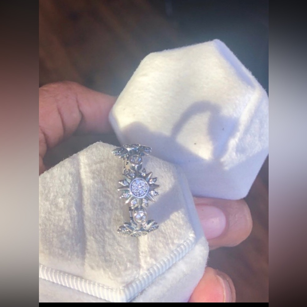 Celestial Pure Silver Size 56 Ring With Swarovski… - image 4